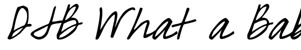 DJB What a Babe font preview